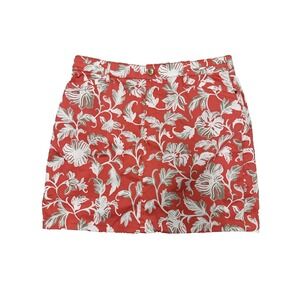Charter Club Coral Floral Skort with White and Cream Print
